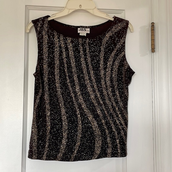 JBS sparkly shirt large black with gold and silver sparkles party shirt NYE - Picture 1 of 10